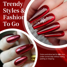 Born Pretty Gel Polish Rouge Rubis avec lampe UV pour polymérisation