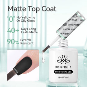 Born Pretty Top Coat Gel Mat 15ml packaging