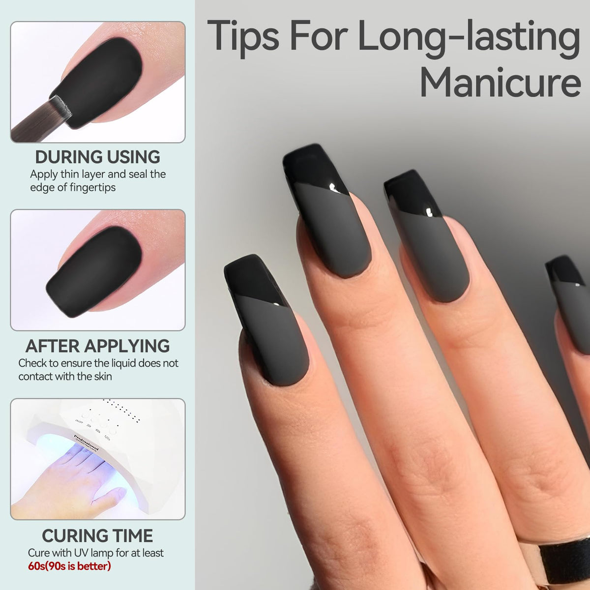 Born Pretty Top Coat Gel Mat en usage à domicile