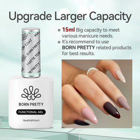Born Pretty Top Coat Gel Mat près d'une lampe UV