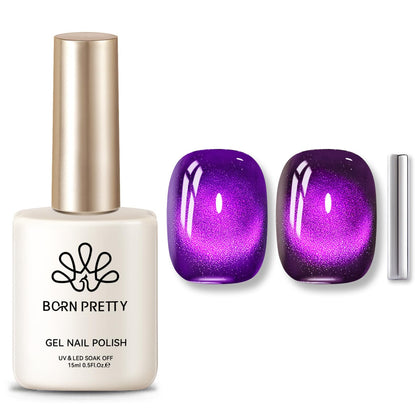 Born Pretty Vernis Gel Magnétique 15ml modèle violet noir
