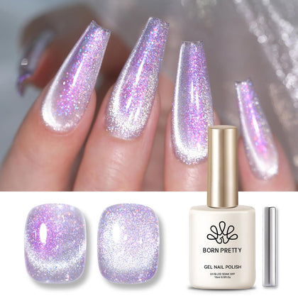 Born Pretty vernis gel magnétique Aurora Glitter violet 15ML