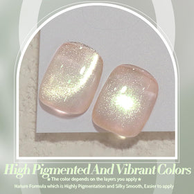 Born Pretty Vernis Gel Magnétique Rose Nude 15ml, application sur ongles