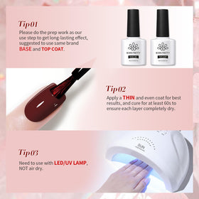 Born Pretty vernis gel rouge avec application sur ongles