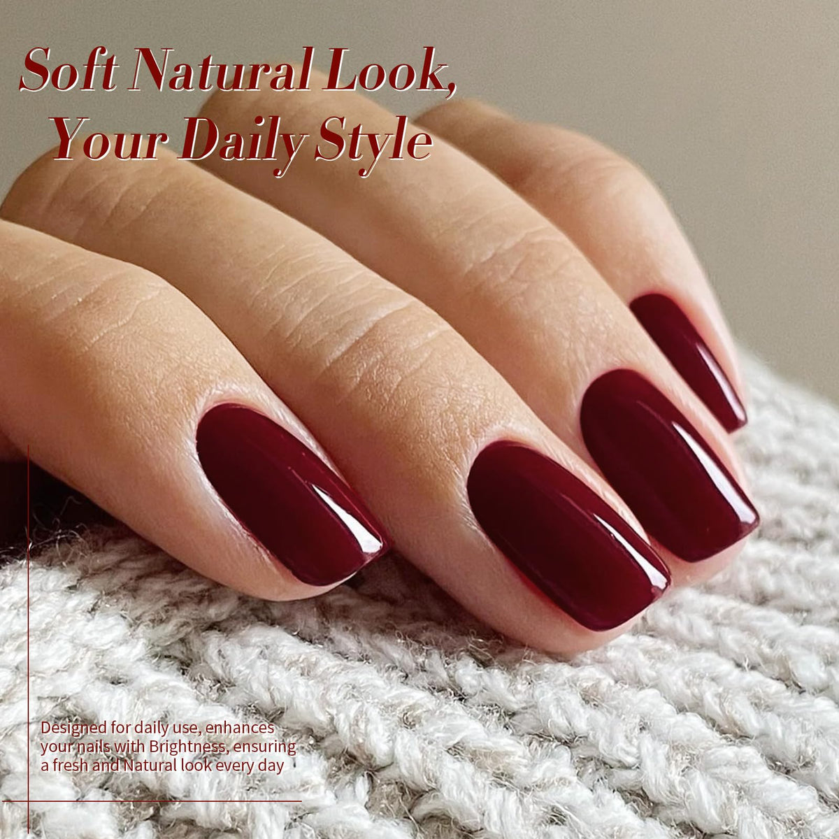 Born Pretty vernis gel rouge cerise 7ml flacon avant