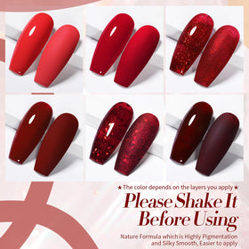 Born Pretty vernis gel rouge sang 7ml flacon avant