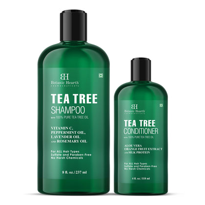 Botanic Hearth shampoo au théier 8 Fl oz avant et après