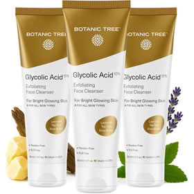 Botanic Tree gel nettoyant visage 10% acide glycolique pack de 3