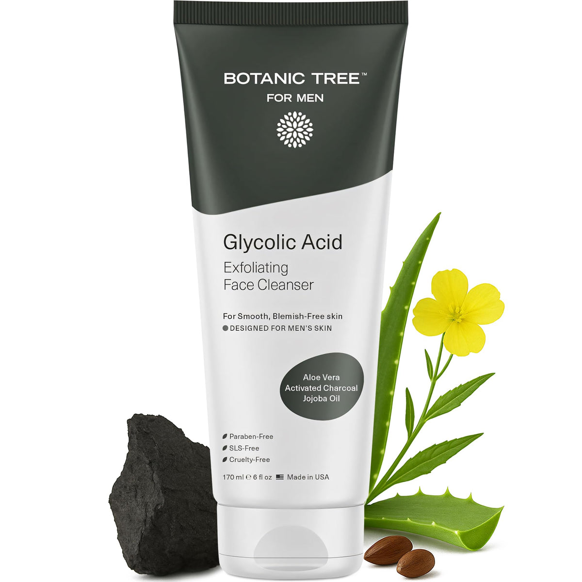 Botanic Tree Nettoyant Visage Homme 10% Acide Glycolique devant