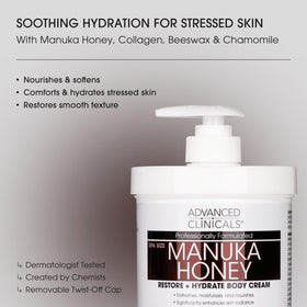 Bouchon de la Crème Corporelle Miel de Manuka d'Advanced Clinicals