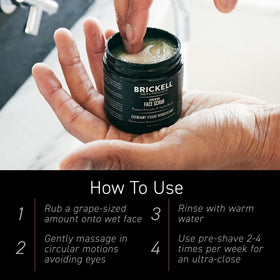 Bouchon du gommage Brickell Men's Renewing Face Scrub