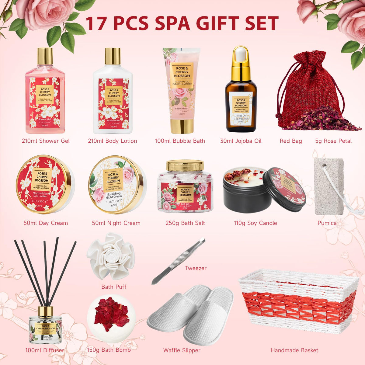 Bougie en soja et diffuseur du coffret spa LILY ROY