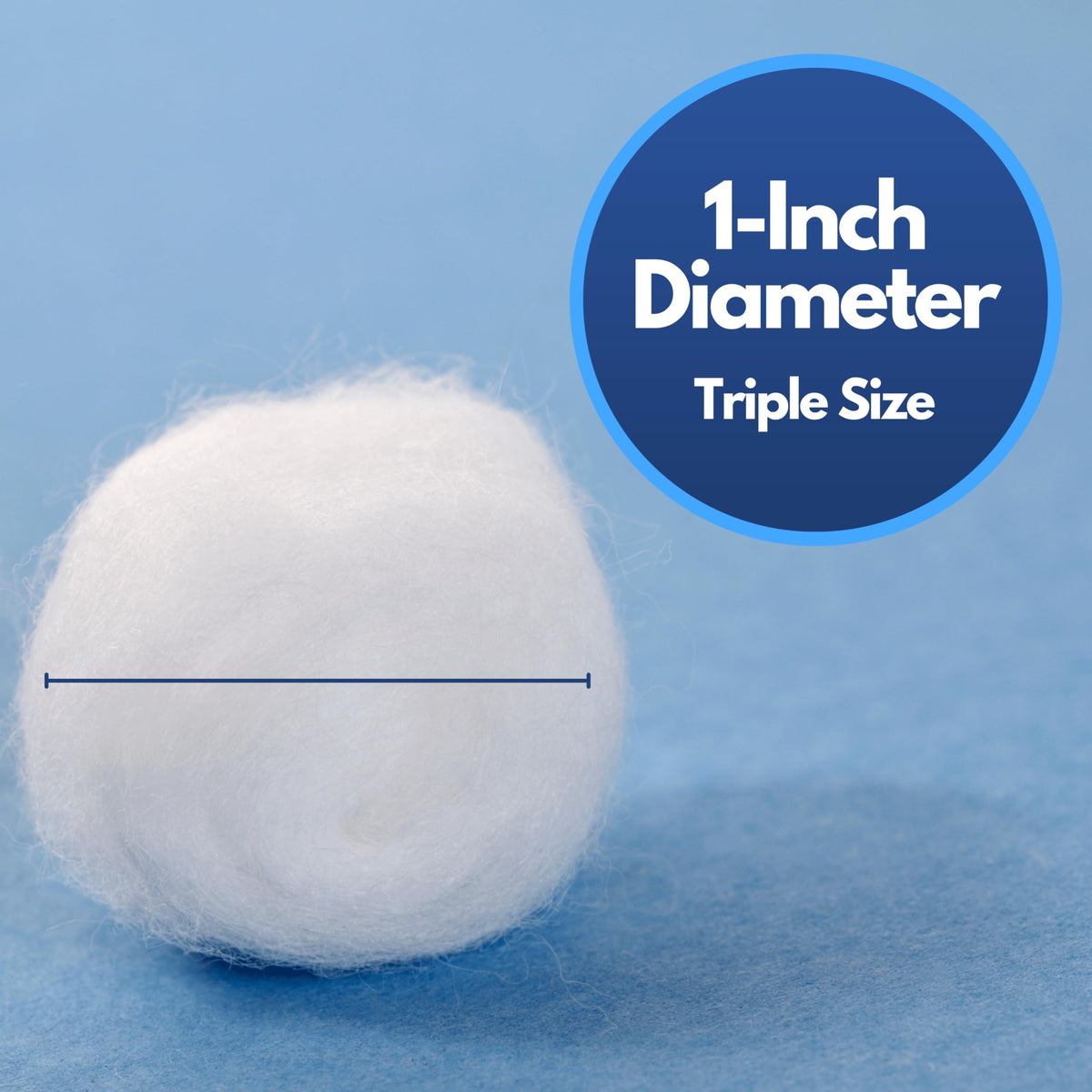 Boules de coton Basics en gros plan