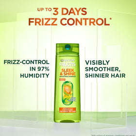 Bouteille d'après-shampooing Garnier Fructis, côté gauche