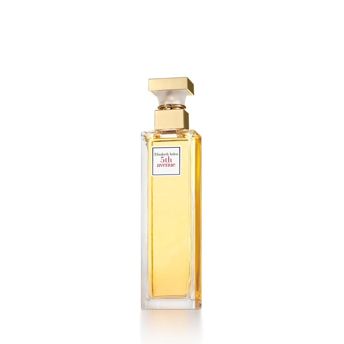 Bouteille d'Eau de Parfum Elizabeth Arden 5th Avenue avec un fond urbain