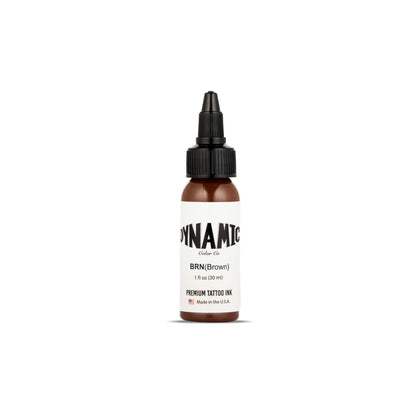 Bouteille d'encre à tatouage brune Dynamic Color Co 30 ml vue de face