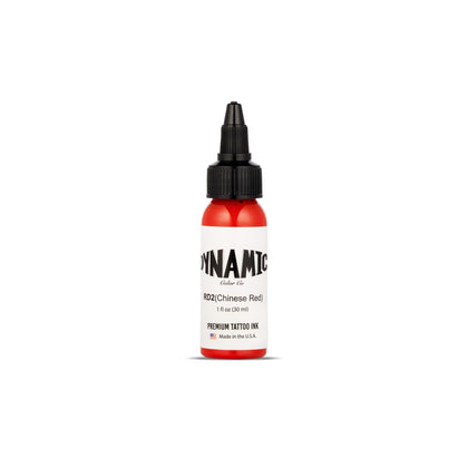 Bouteille d'encre à tatouage rouge chinois Dynamic Color 30 ml vue avant