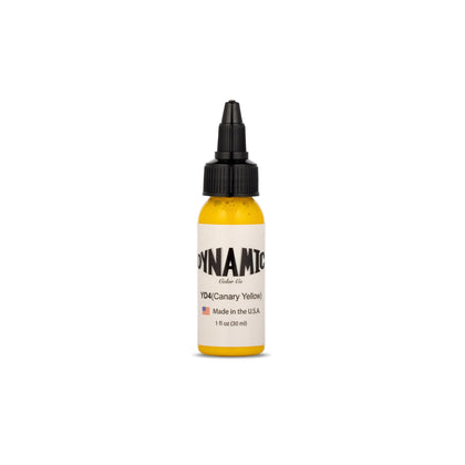 Bouteille d'encre de tatouage Dynamic Color Co jaune canari de 30g