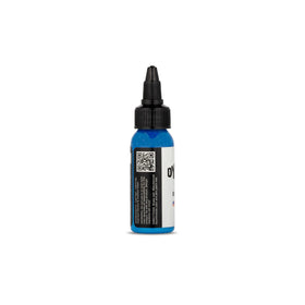 Bouteille d'encre de tatouage électrique bleue Dynamic Color Co avec étiquette