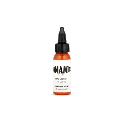 Bouteille d'encre de tatouage orange Dynamic Color 1 oz vue de face