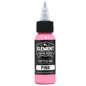 Bouteille d'encre de tatouage rose Element 1oz vue de face