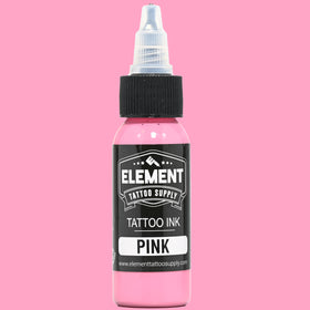 Bouteille d'encre de tatouage rose Element avec étiquette