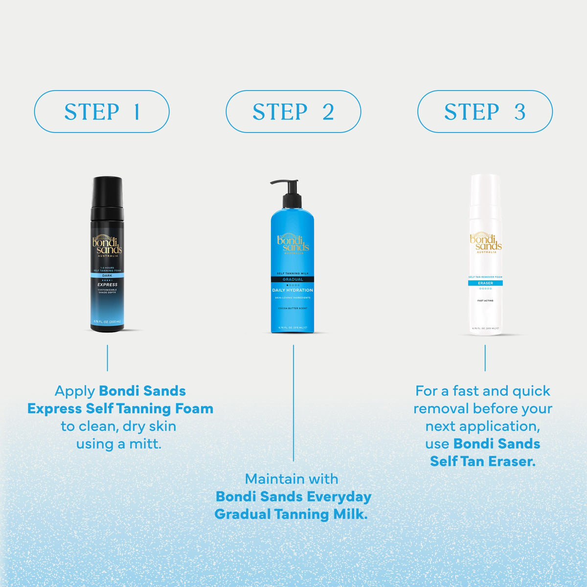 Bouteille de 270g de mousse auto-bronzante Bondi Sands