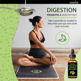 Bouteille de 32 oz d'huile de ricin GreenIVe