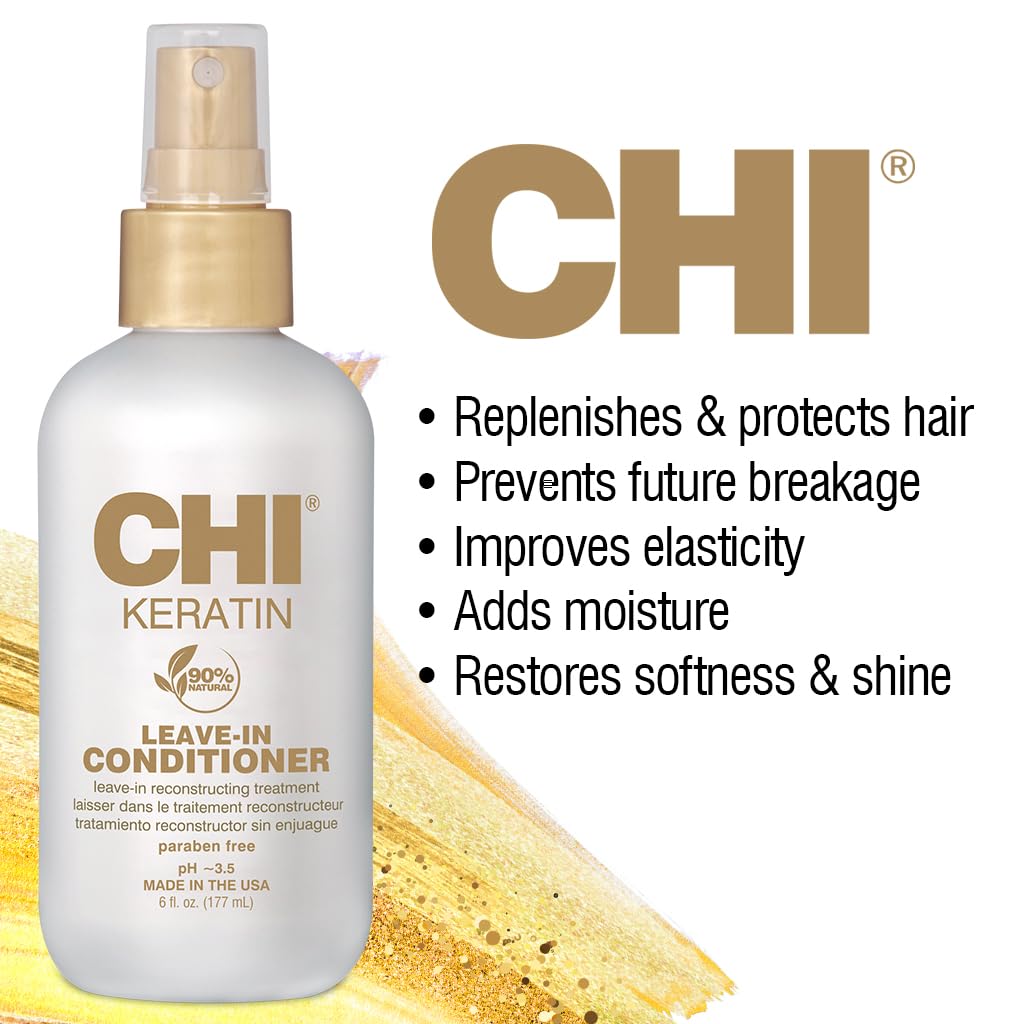 Bouteille de CHI Après-Shampooing Kératine sur fond neutre