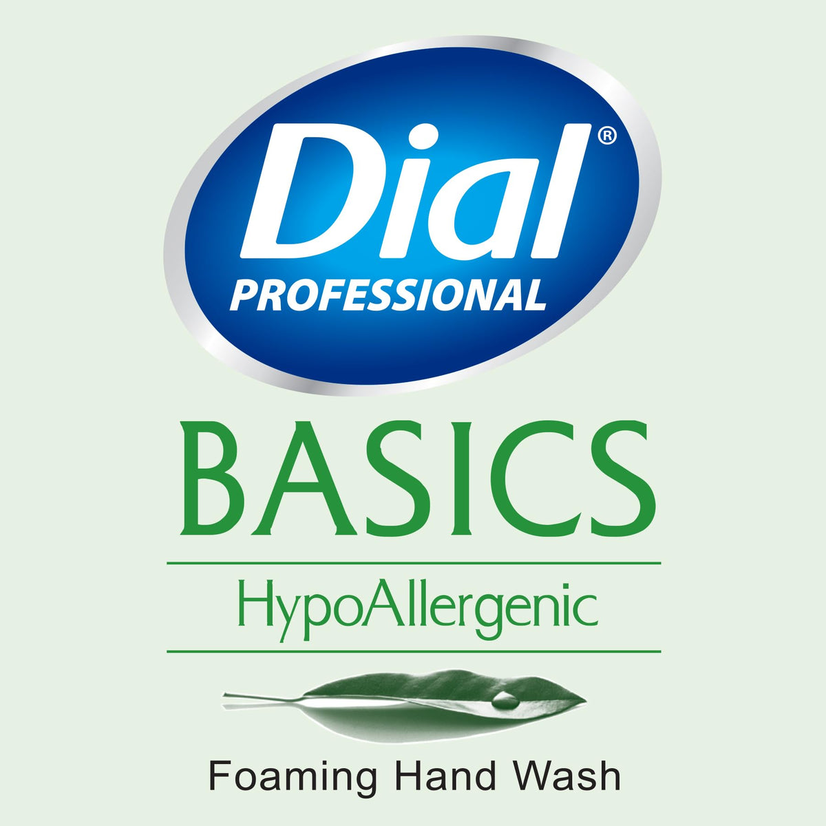Bouteille de Dial Gel Moussant Hypoallergénique avec étiquette