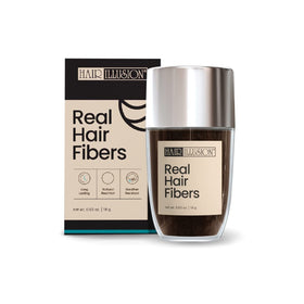 Bouteille de fibres de cheveux Hair Illusion marron foncé 18g vue de face