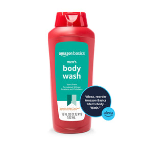Bouteille de gel douche Basics en situation dans une salle de bain
