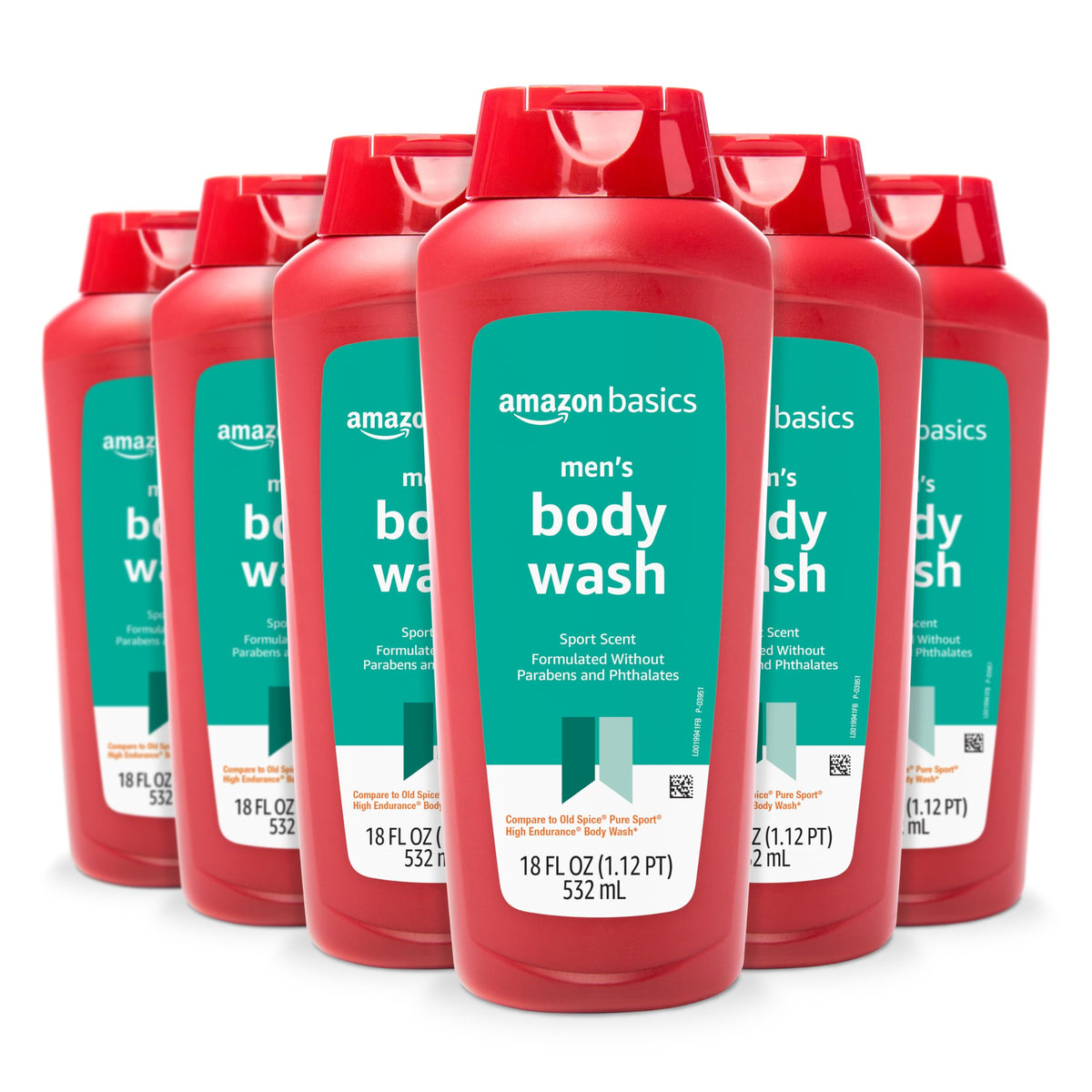 Bouteille de gel douche Basics pour hommes, format 532ml, vue de face
