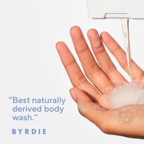 Bouteille de gel douche Native au Coton et Lys vue de côté