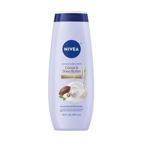 Bouteille de gel douche NIVEA au beurre de cacao et de karité, 600ml, vue de face
