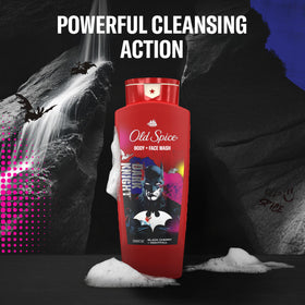 Bouteille de Gel Douche Old Spice Batman avec accessoires de bain