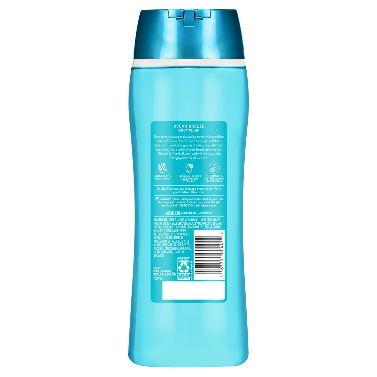 Bouteille de gel douche Suave Océan dans une salle de bain