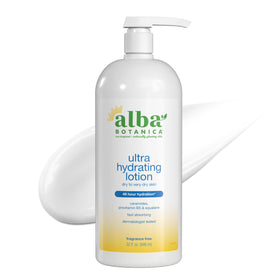 Bouteille de lotion hydratante Alba Botanica 32 oz vue de face