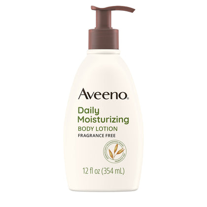 Bouteille de lotion hydratante Aveeno 355 ml vue de face
