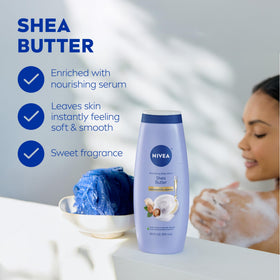 Bouteille de NIVEA Gel Douche au Beurre de Karité avec ingrédients naturels