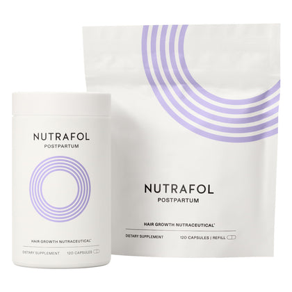 Bouteille de Nutrafol Compléments Croissance Cheveux Postpartum