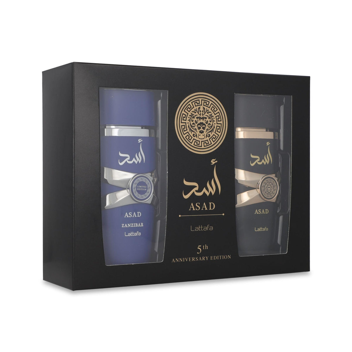 Bouteille de parfum Asad ouverte avec notes de poivre noir et ananas