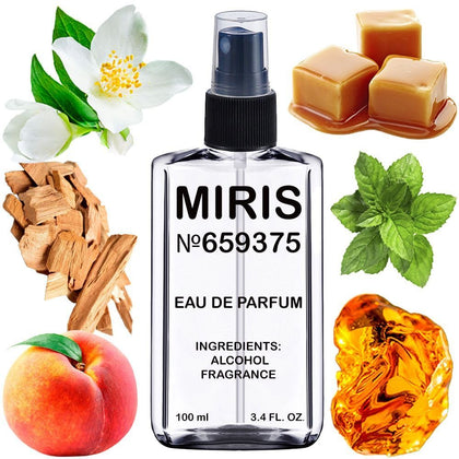 Bouteille de parfum MIRIS 100 ml vue de face avec design élégant