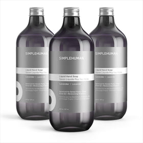 Bouteille de recharge de savon liquide simplehuman lavande 30 fl oz vue de face