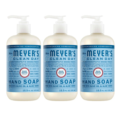 Bouteille de savon à mains Mrs. MEYER'S Eau de pluie, vue avant