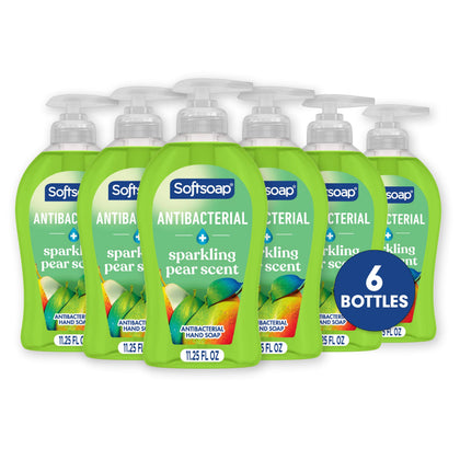 Bouteille de savon antibactérien Softsoap Poire Éclatante 11,25 oz vue avant