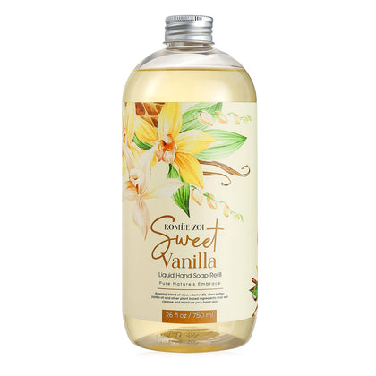 Bouteille de savon liquide ROMIIE ZOI 750 ML vue de face