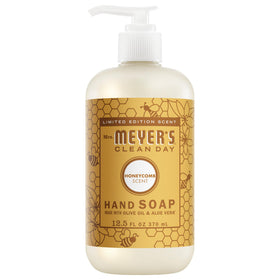 Bouteille de savon mains Mrs. MEYER'S 12,5 Fl Oz au parfum miel vue de face