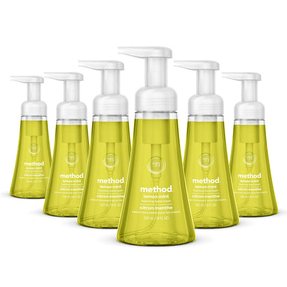 Bouteille de savon moussant Method citron menthe vue de face