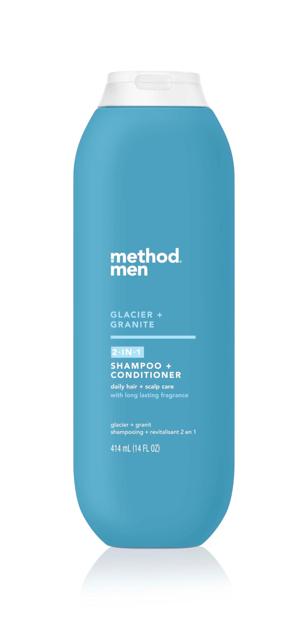 Bouteille de shampoing et après-shampoing 2 en 1 Method Glacier + Granite 14 oz